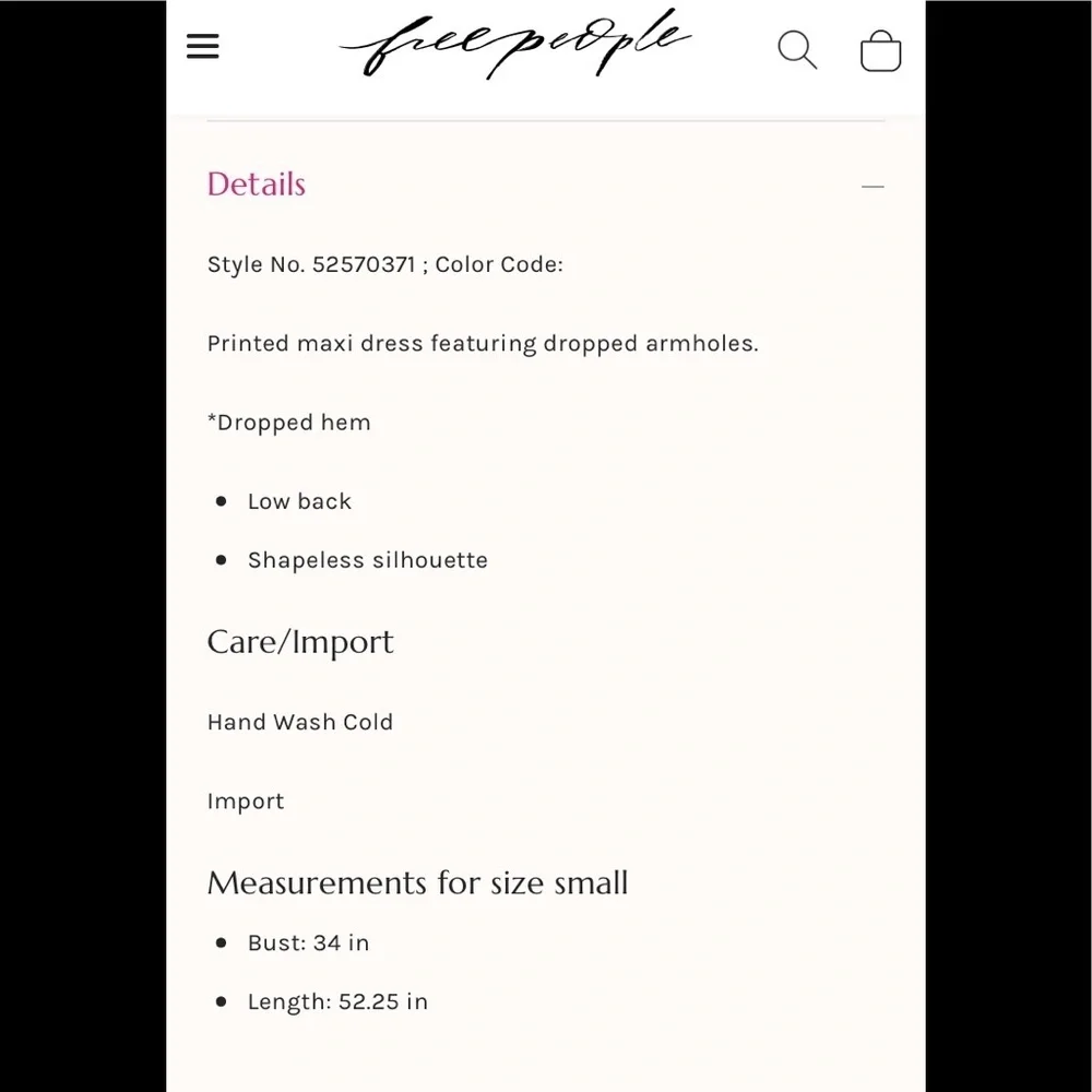 Free People sold out